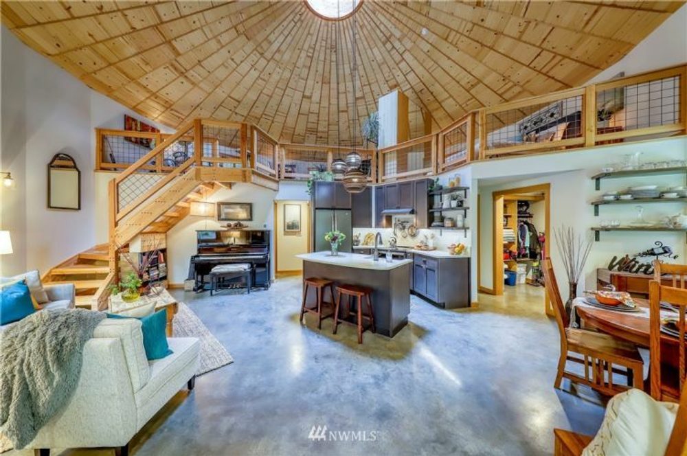 Custom Round Home Bainbridge Island round living