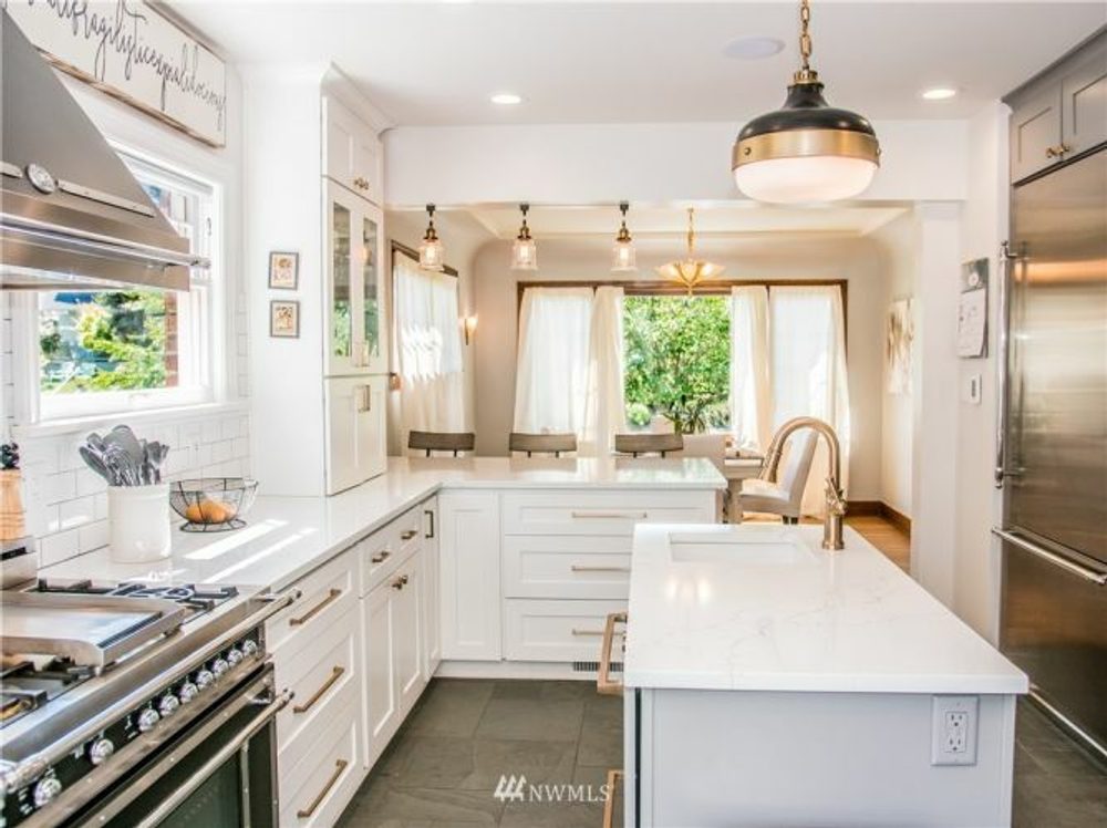Stunning Brick Tudor in North Tacoma Kitchen
