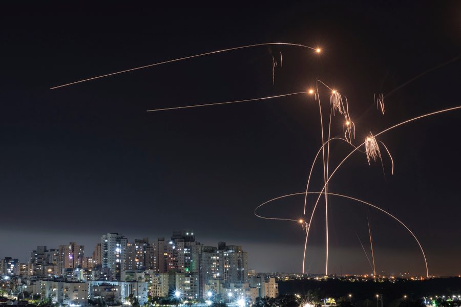 Israel’s Iron Dome missile defense system intercepts rockets from the Gaza Strip on May 11th, 2023.