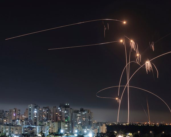 Israel’s Iron Dome missile defense system intercepts rockets from the Gaza Strip on May 11th, 2023.